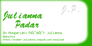 julianna padar business card